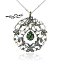 Colgante de plata con piedras verdes con cadena Top Silver